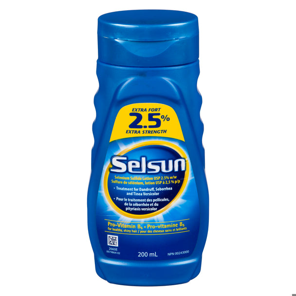 An image of SELSUN BLUE SHP SUSP 2.5% 200ML by Towngate Pharmacy